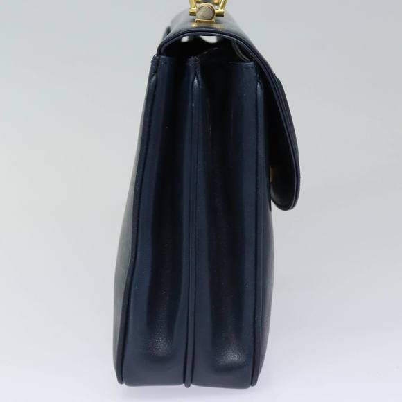 GUCCI Hand Bag Leather Navy Auth 84810 - Picture 3 of 16